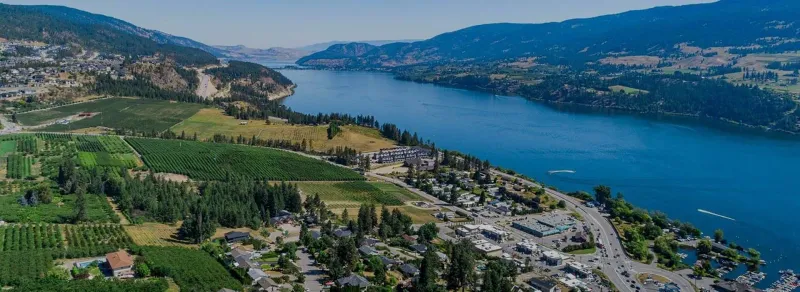 Aerial view of the Lake Country district