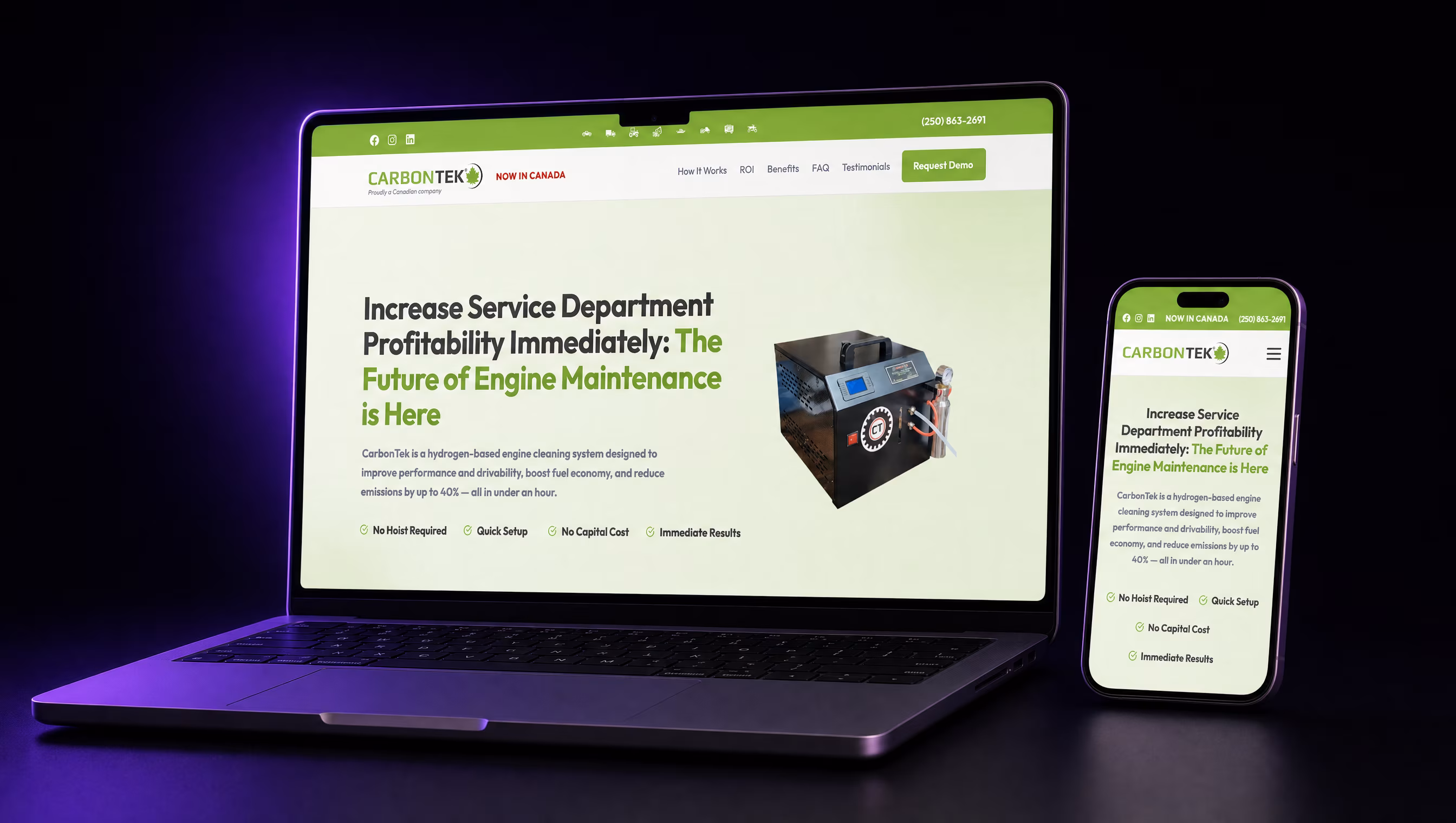 CarbonTek website built by TheBomb®