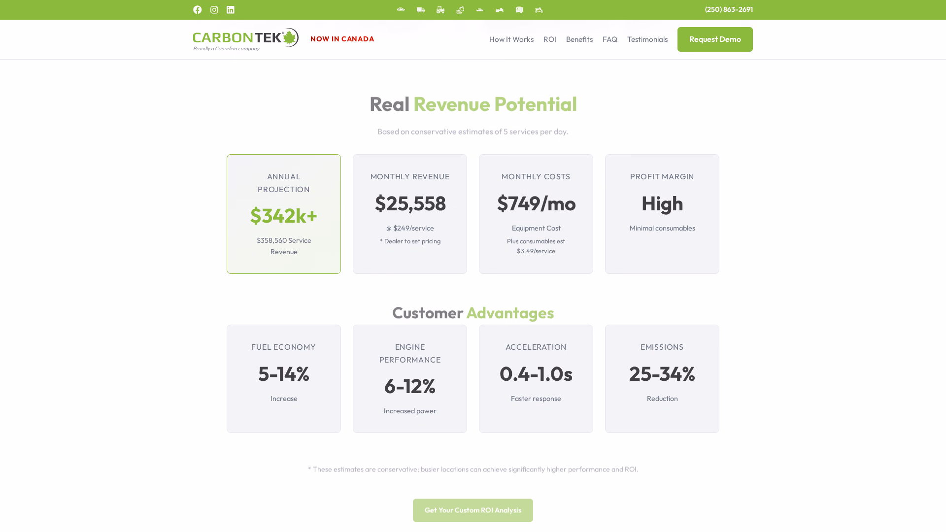 CarbonTek roi section (desktop)