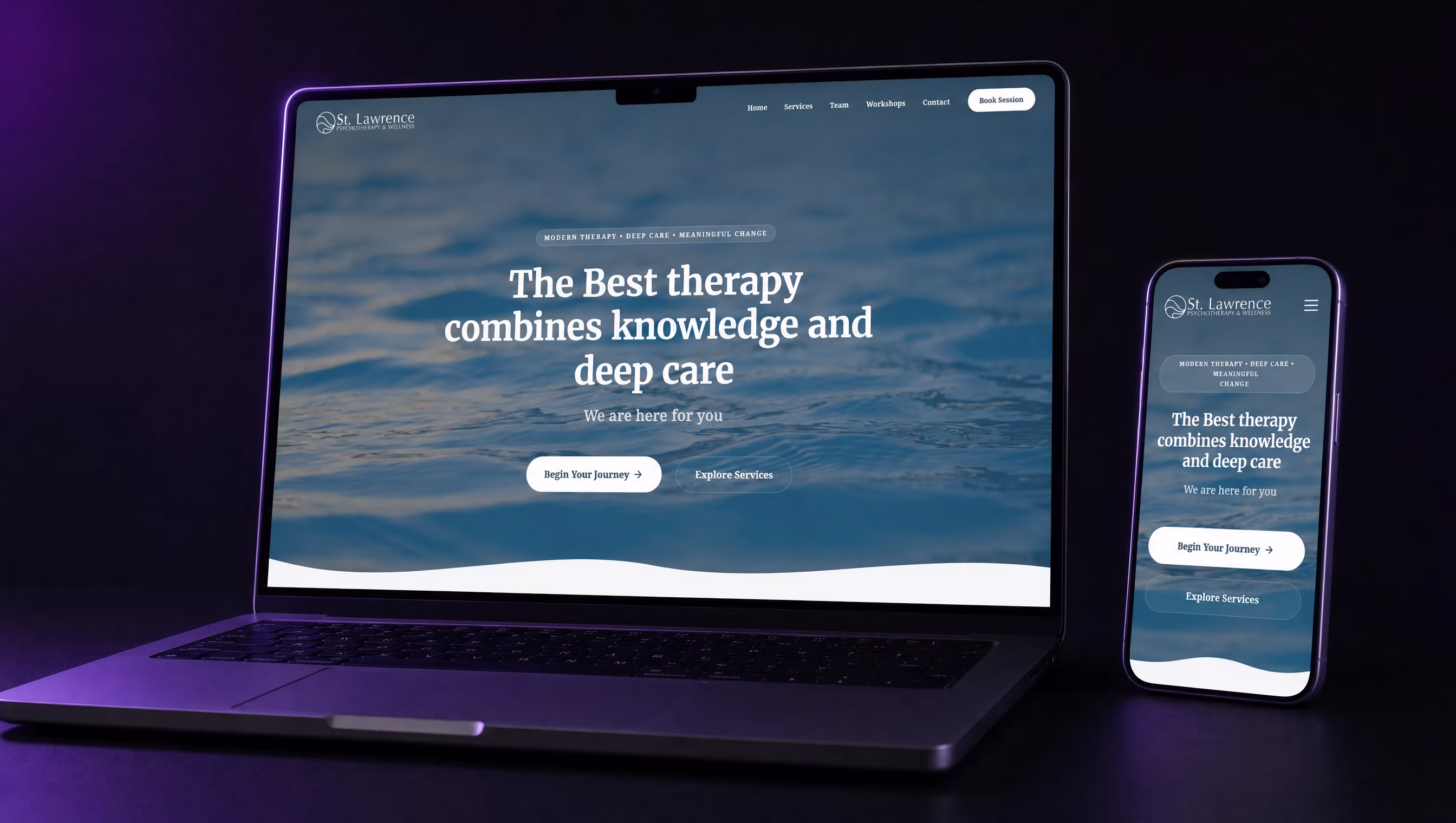 St. Lawrence Psychotherapy & Wellness website built by TheBomb®
