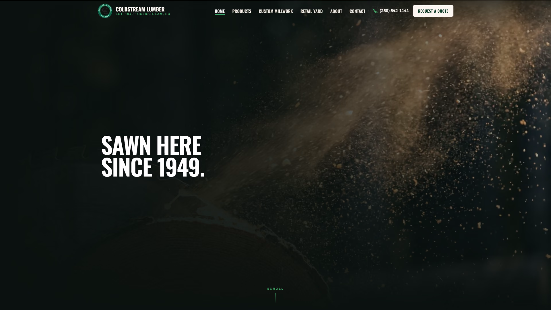 Coldstream Lumber website prototype by TheBomb®, Sawmill & Millwork in Coldstream, BC