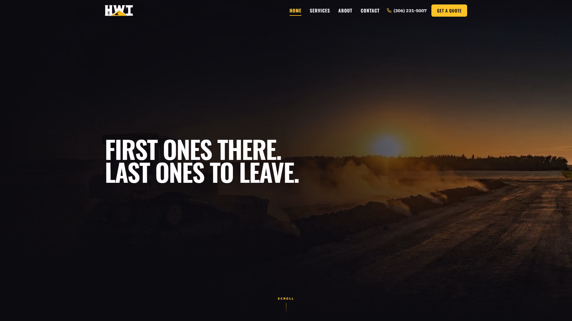 Hard Work Industries website prototype by TheBomb®, Earthworks & Trucking in Middle Lake, SK