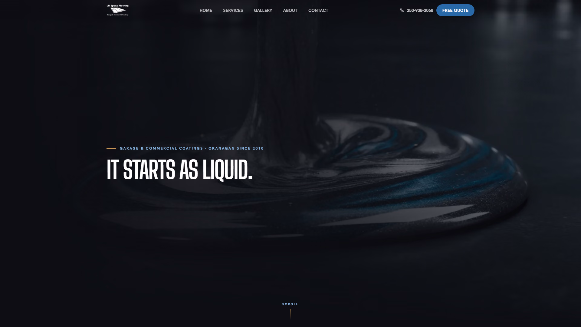 LB Epoxy Flooring website prototype by TheBomb®, Epoxy Flooring in Vernon, BC