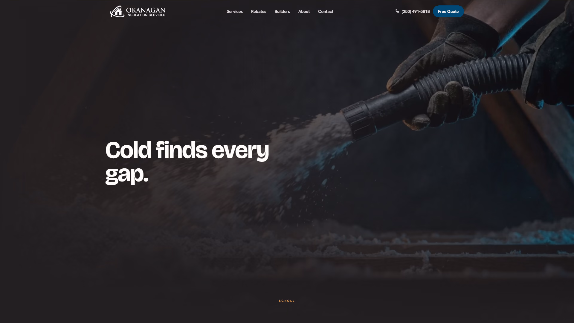 Okanagan Insulation Services website prototype by TheBomb®, Insulation in Kelowna, BC