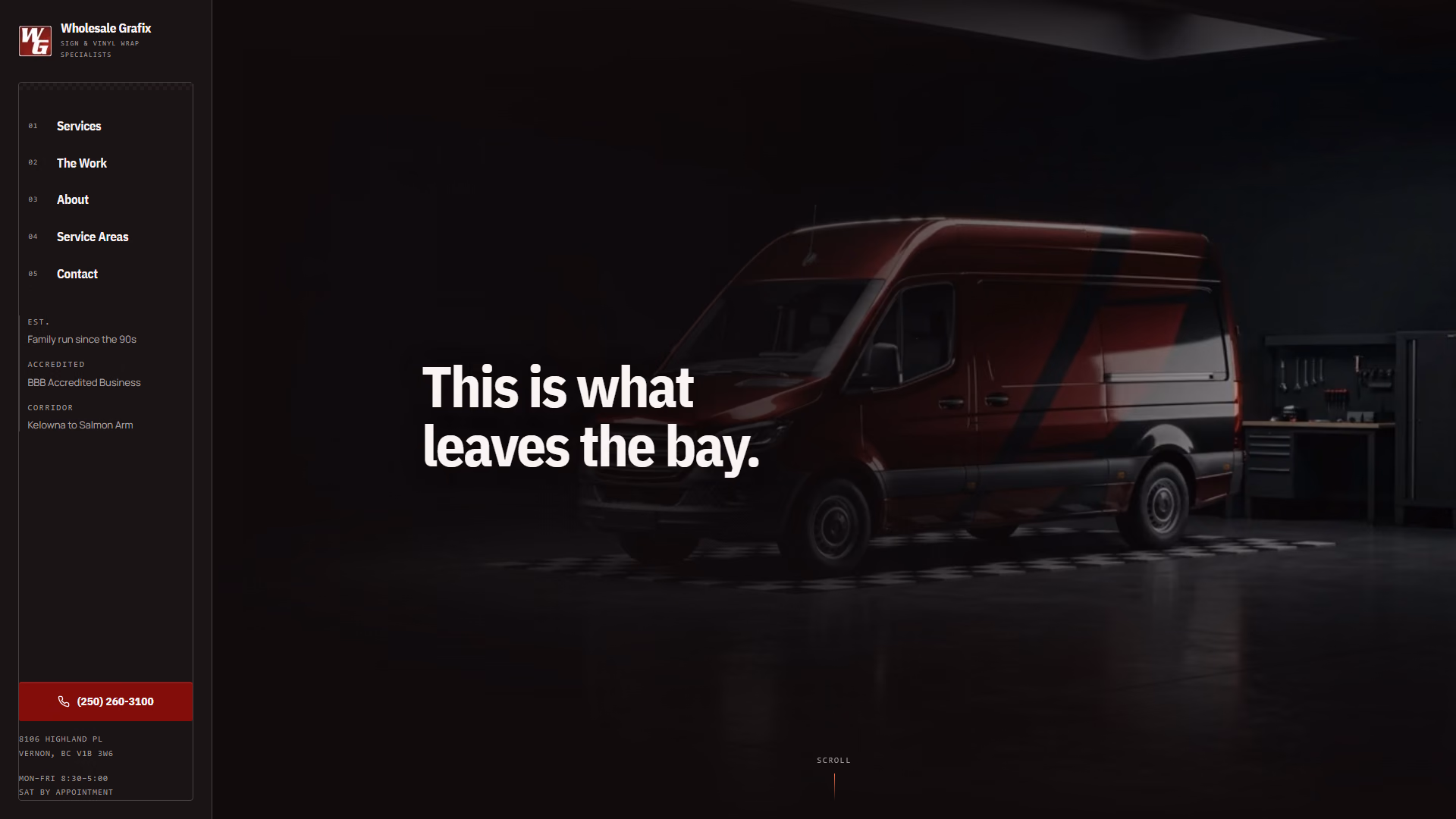 Wholesale Grafix website prototype by TheBomb®, Signs & Vehicle Wraps in Vernon, BC