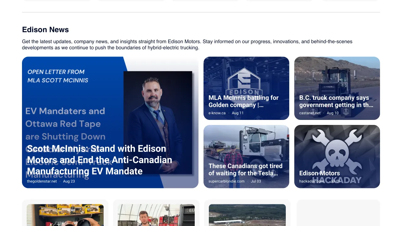Edison Motors Website Design Screenshot 2 - Automotive Portfolio - TheBomb® Digital Marketing Services Across Canada Edison Motors - Edison Motors Website Screenshot 2 - Professional Web Design Portfolio by TheBomb® Digital Marketing in Toronto, Vancouver, Calgary, Ottawa, Montreal, Kelowna, Canada