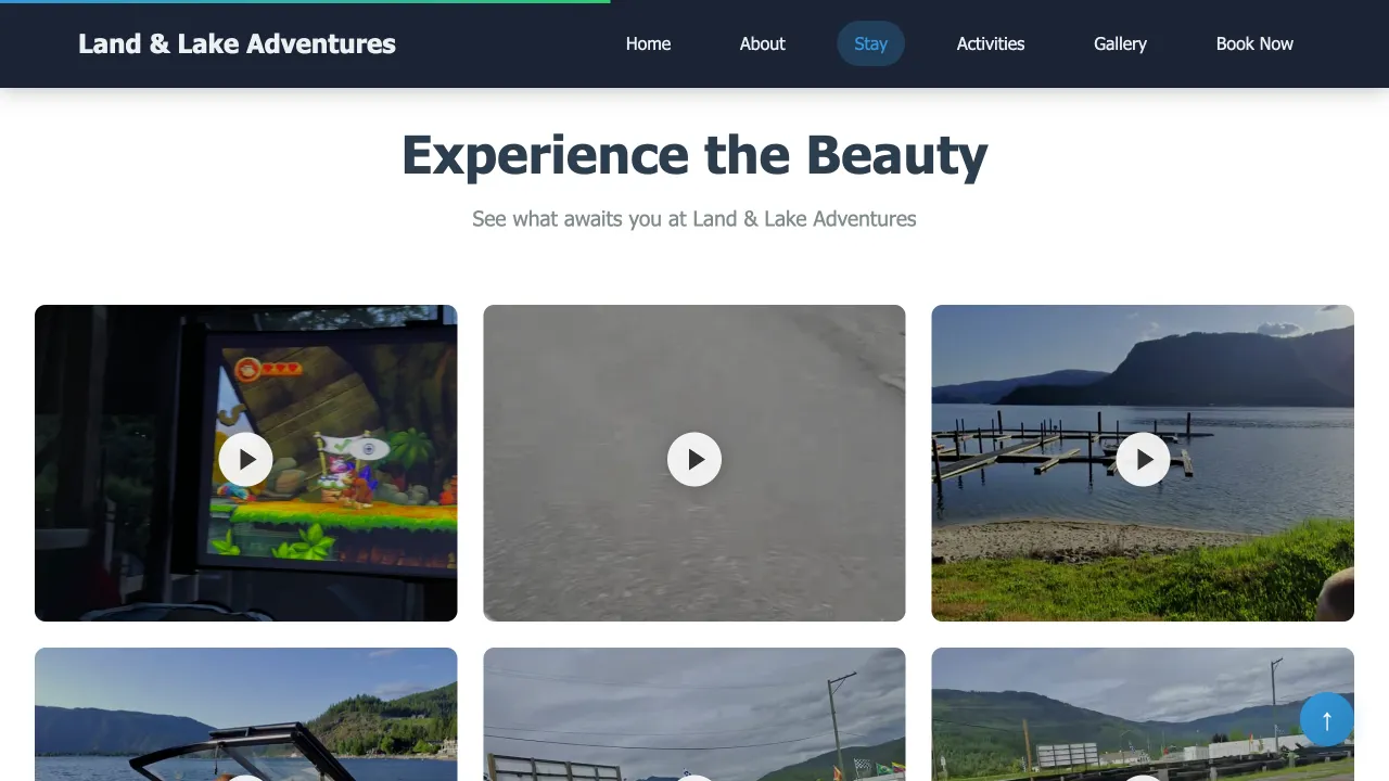 Land & Lake Adventures - Land & Lake Adventures Website Screenshot 1 - Professional Web Design Portfolio by TheBomb® Digital Marketing in Toronto, Vancouver, Calgary, Ottawa, Montreal, Kelowna, Canada