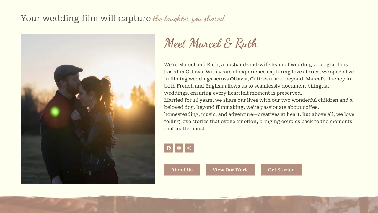Love Letter Wedding Films - Love Letter Wedding Films Website Screenshot 1 - Professional Web Design Portfolio by TheBomb® Digital Marketing in Toronto, Vancouver, Calgary, Ottawa, Montreal, Kelowna, Canada