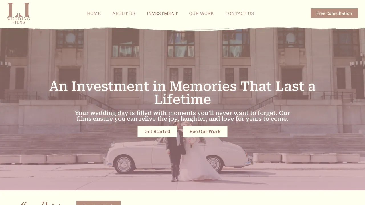 Love Letter Wedding Films - Love Letter Wedding Films Website Screenshot 2 - Professional Web Design Portfolio by TheBomb® Digital Marketing in Toronto, Vancouver, Calgary, Ottawa, Montreal, Kelowna, Canada