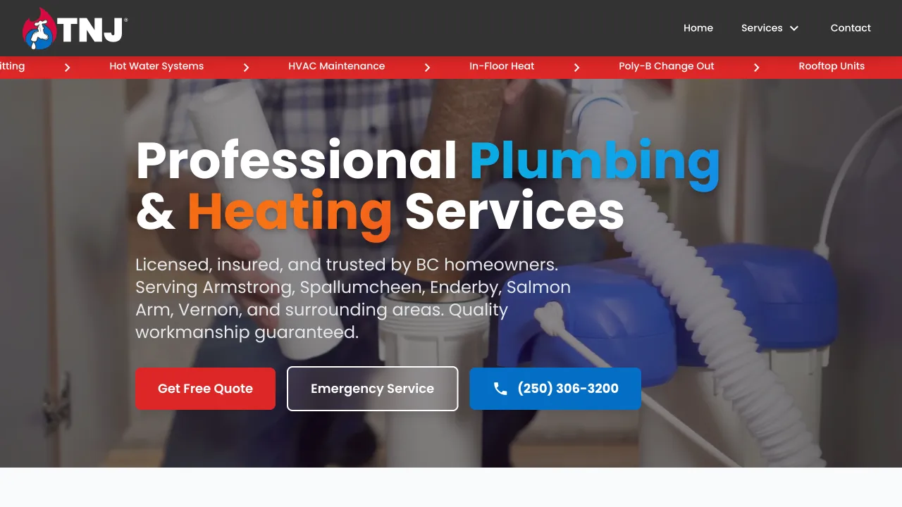 Local Service Business - Professional Website Design Portfolio by TheBomb® Digital Marketing - Custom Web Development Services in Toronto, Vancouver, Calgary, Ottawa, Montreal, Kelowna, Canada